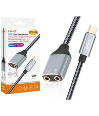 Cavo Adattatore Audio Da Type-c A Doppio Jack 3,5mm Cuffie + Microfono Tpc3536         