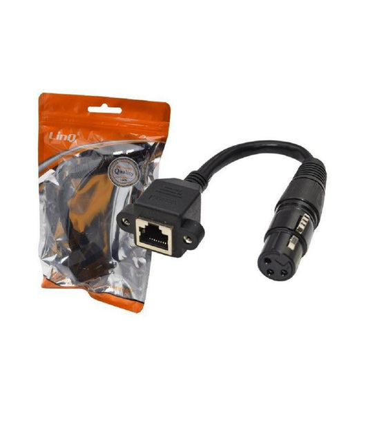 Cavo Adattatore Audio Da Xlr Femmina A Rj45 Femmina 15cm Connettore Rete Kl-9235         