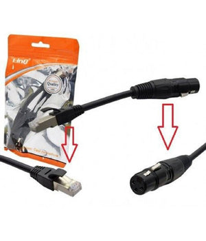 Cavo Adattatore Audio Da Xlr Femmina A Rj45 Maschio Lan Di Rete Da 15 Cm Kl-9236         