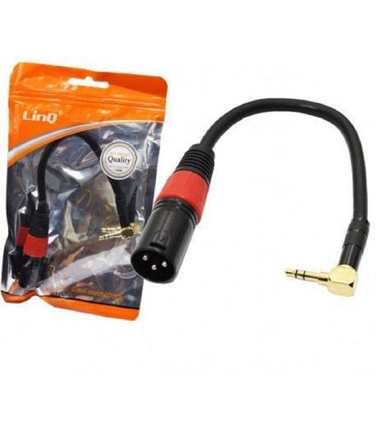 Cavo Adattatore Audio Da Xlr Maschio A Jack Da 3,5 Mm Maschio Angolato Kl-9223         