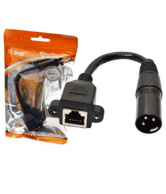 Cavo Adattatore Audio Da Xlr Maschio A Rj45 Femmina Connettore Rete 15cm Kl-9234         