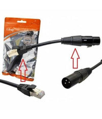 Cavo Adattatore Audio Da Xlr Maschio A Rj45 Maschio Lan Per Dj Da 15 Cm Kl-9237         