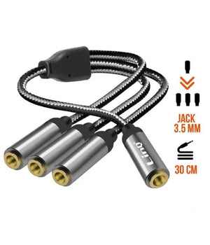 Cavo Adattatore Audio Splitter Da Jack 3,5mm Femmina A 3x Jack 3,5mm Femmina F1f3         