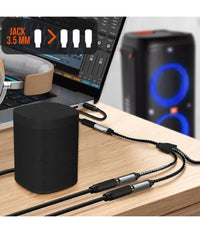 Cavo Adattatore Audio Splitter Da Jack 3,5mm Femmina A 3x Jack 3,5mm Femmina F1f3         