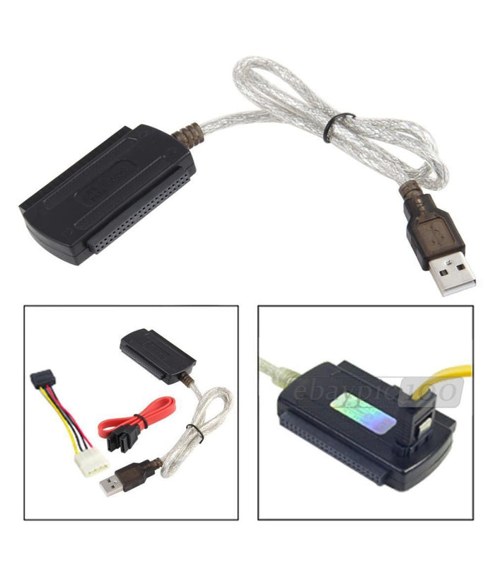 Cavo Adattatore Ide Sata Usb 2.0 Supporta Hd Hard Dsik 2.5 3.5 Alimentatore         