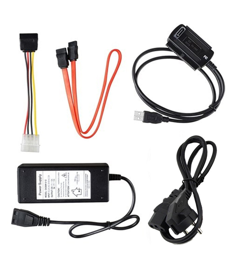 Cavo Adattatore Ide Sata Usb 2.0 Supporta Hd Hard Dsik 2.5 3.5 Alimentatore         