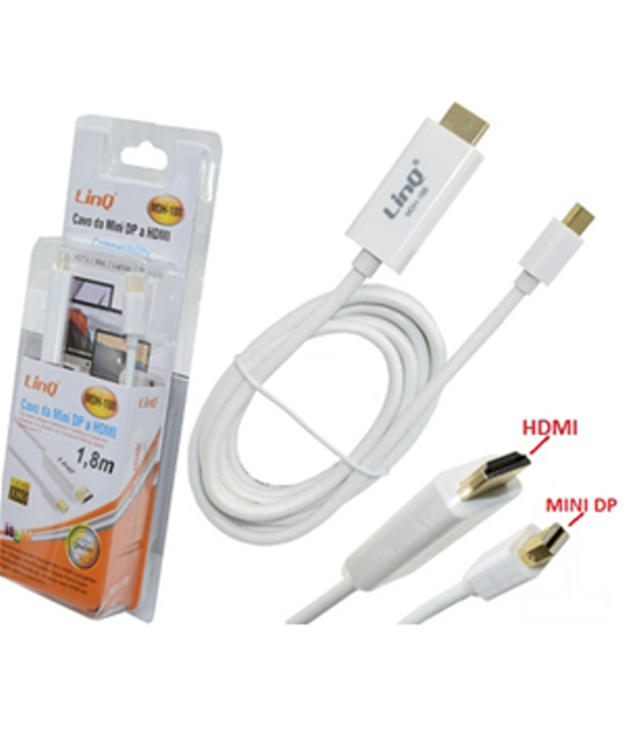 Cavo Adattatore Mini Displayport Maschio A Hdmi Maschio 1.8mt Full Hd 1080 Mdh-18b         