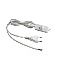 Cavo Alimentazione Bianco Presa Elettrica Interruttore 2gx0.75mm 1.5mt Bipolare         