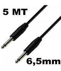 Cavo Amplificatore Chitarra Strumenti Cavo Mono 6,5 Mm Cavo Jack M/m 5mt         