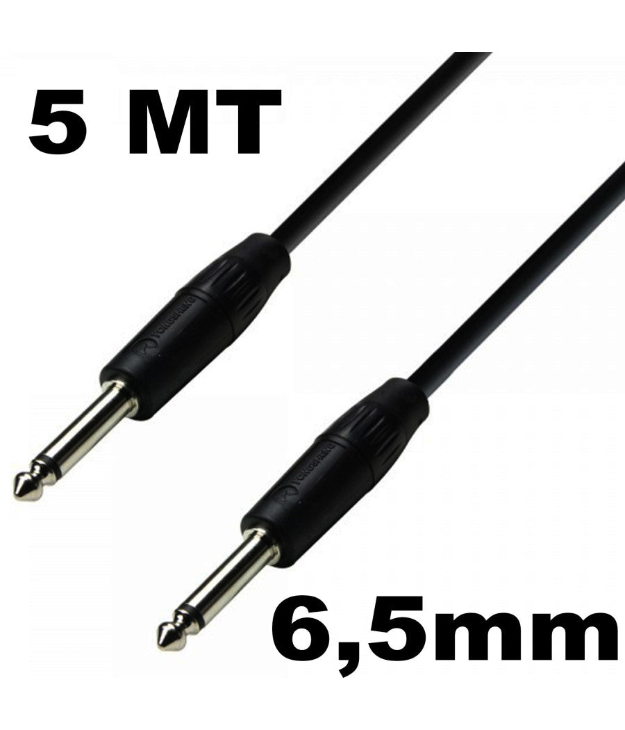 Cavo Amplificatore Chitarra Strumenti Cavo Mono 6,5 Mm Cavo Jack M/m 5mt         
