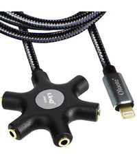 Cavo Audio Da Lightning A 5 Jack Femmina Adattatore 5 In 1 Da 5 Metri Ip5050         