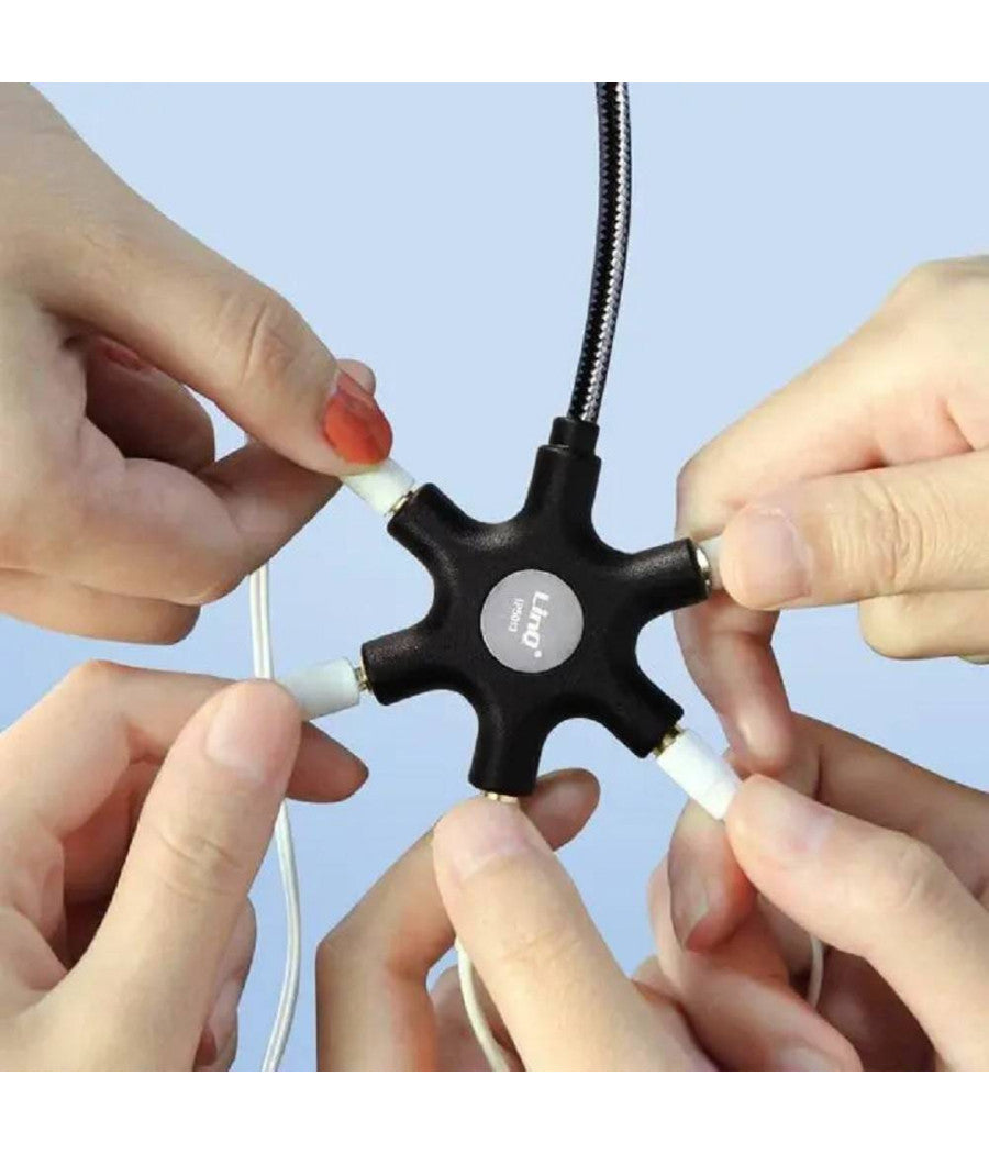 Cavo Audio Da Lightning A 5 Jack Femmina Adattatore 5 In 1 Da 5 Metri Ip5050         