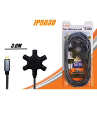 Cavo Audio Da Lightning A 5x Jack Aux Femmina Adattatore 5in1 Da 3 Metri Ip5030         