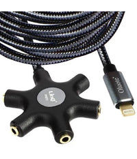 Cavo Audio Da Lightning A 5x Jack Femmina Adattatore 5 In 1 Da 10 Metri Ip50100         
