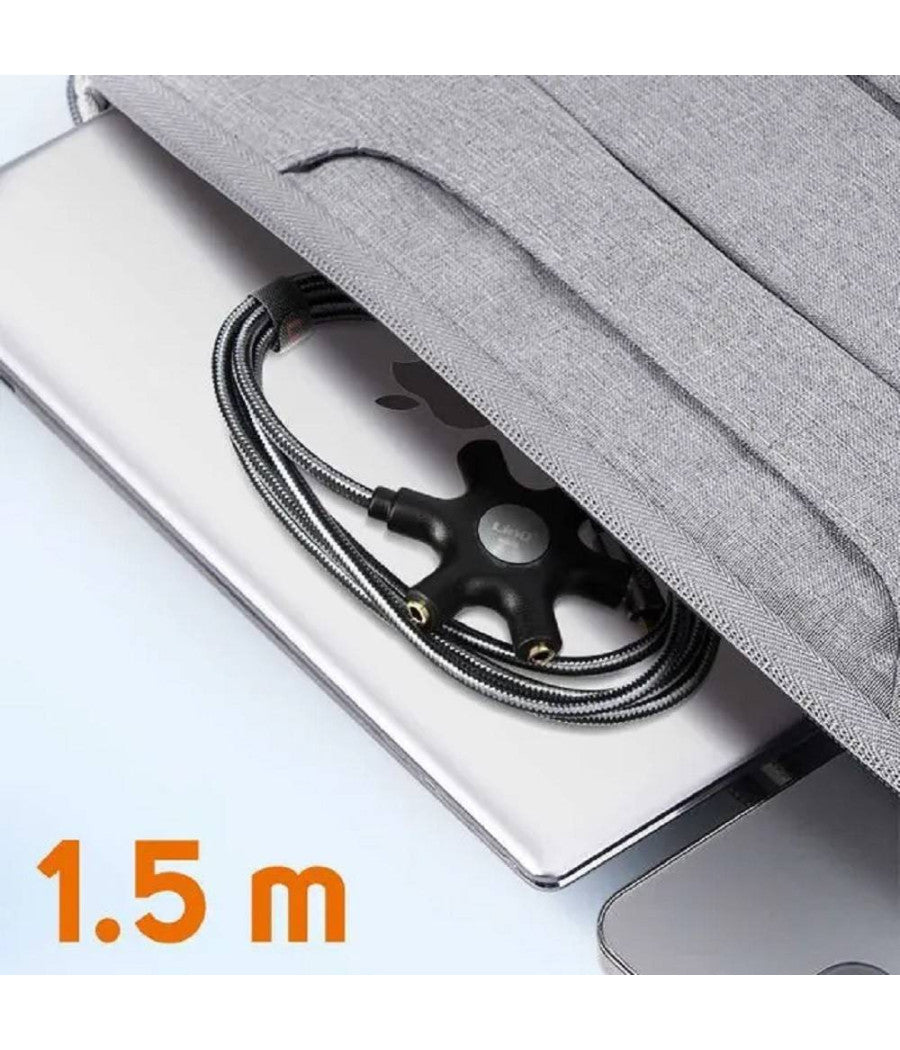 Cavo Audio Da Lightning A 5x Jack Femmina Adattatore 5 In 1 Da 1,5 Metri Ip5015         