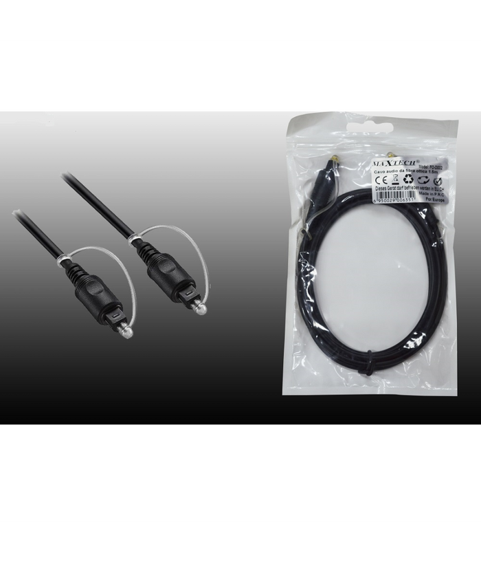 Cavo Audio In Fibra Ottica 1.5 Metri Connettore Maschio Maxtech Fo-d002         