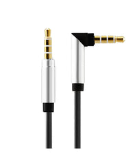 Cavo Aux 3.5 Mm Maschio 1 Metro Cable Audio Stereo Mp3 Angolo Retto Vari Colori         