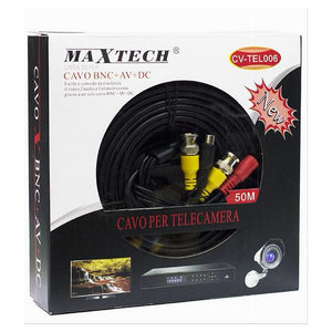 Cavo Coassiale Audio Video Alimentazione Bnc+av+dc 50mt Per Telecamera Cv-tel006         