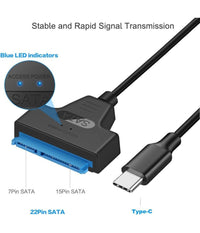 Cavo Convertitore Sata Type-c 20cm Adattatore Ssd/hdd Hard Disk Maxtech Sa-tc01         