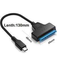 Cavo Convertitore Sata Type-c 20cm Adattatore Ssd/hdd Hard Disk Maxtech Sa-tc01         