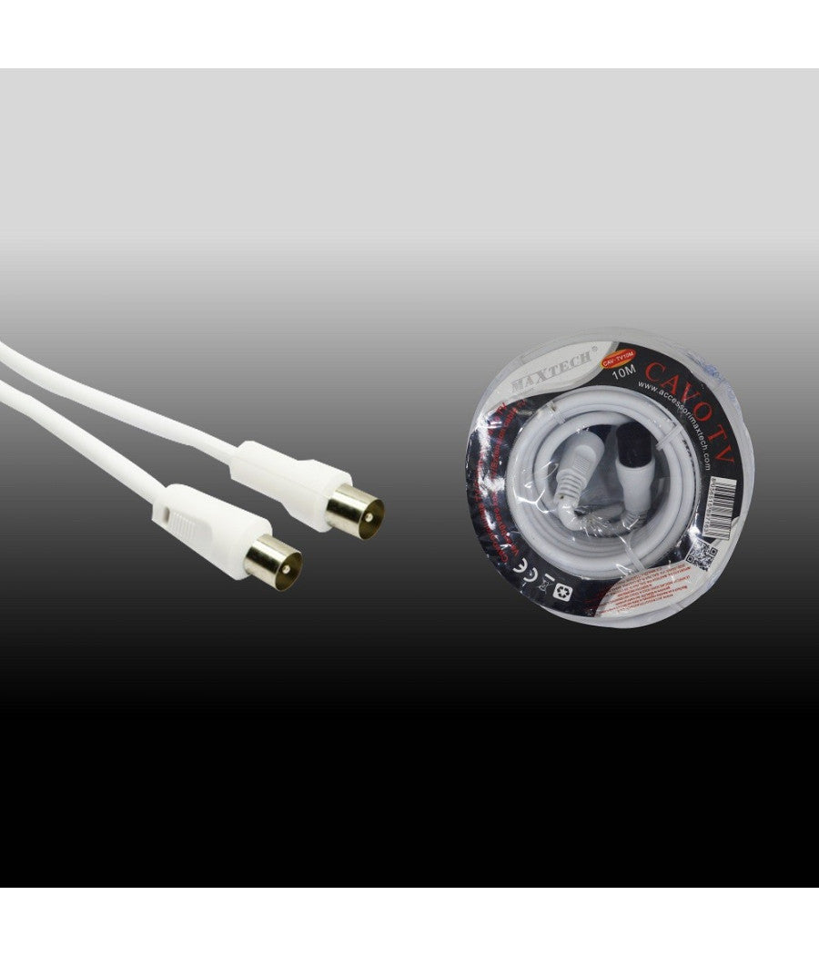 Cavo Da 10 Metri Tv Maschio/maschio Coassiale Prolunga Antenna Maxtech Cav-tv10m         