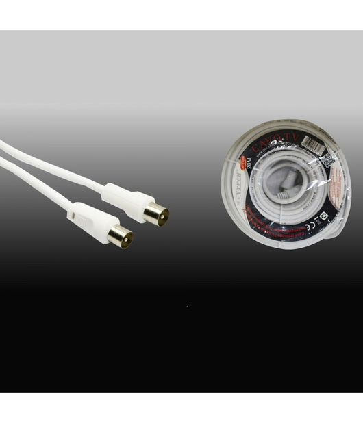 Cavo Da 20 Metri Prolunga Maschio A Maschio Coassiale Per Tv Maxtech Cav-tv20m         