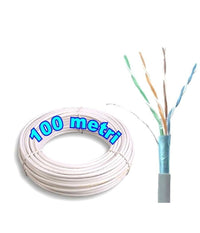 Cavo Di Rete Lan Ethernet Cat 6 Schermato Utp Da 100mt Per Videeosorveeglianza         