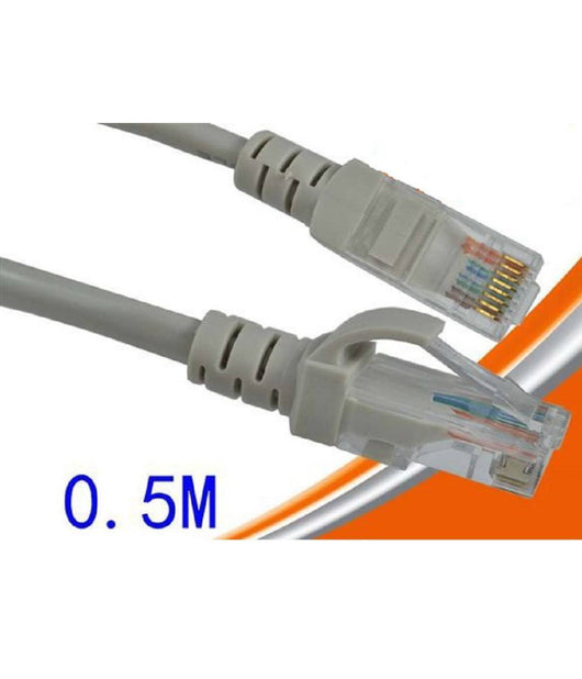 Cavo Di Rete Lan Ethernet Cat.5 0,5 Metri Per Computer Laptop Notebook It-0.5m         