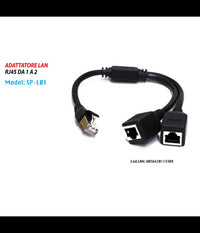 Cavo Ethernet Rj45 Porta Lan Porta Da 1 A 2 Adattatore Connettore Maxtech Sp-l01         