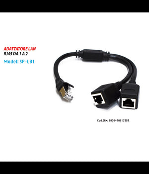 Cavo Ethernet Rj45 Porta Lan Porta Da 1 A 2 Adattatore Connettore Maxtech Sp-l01         