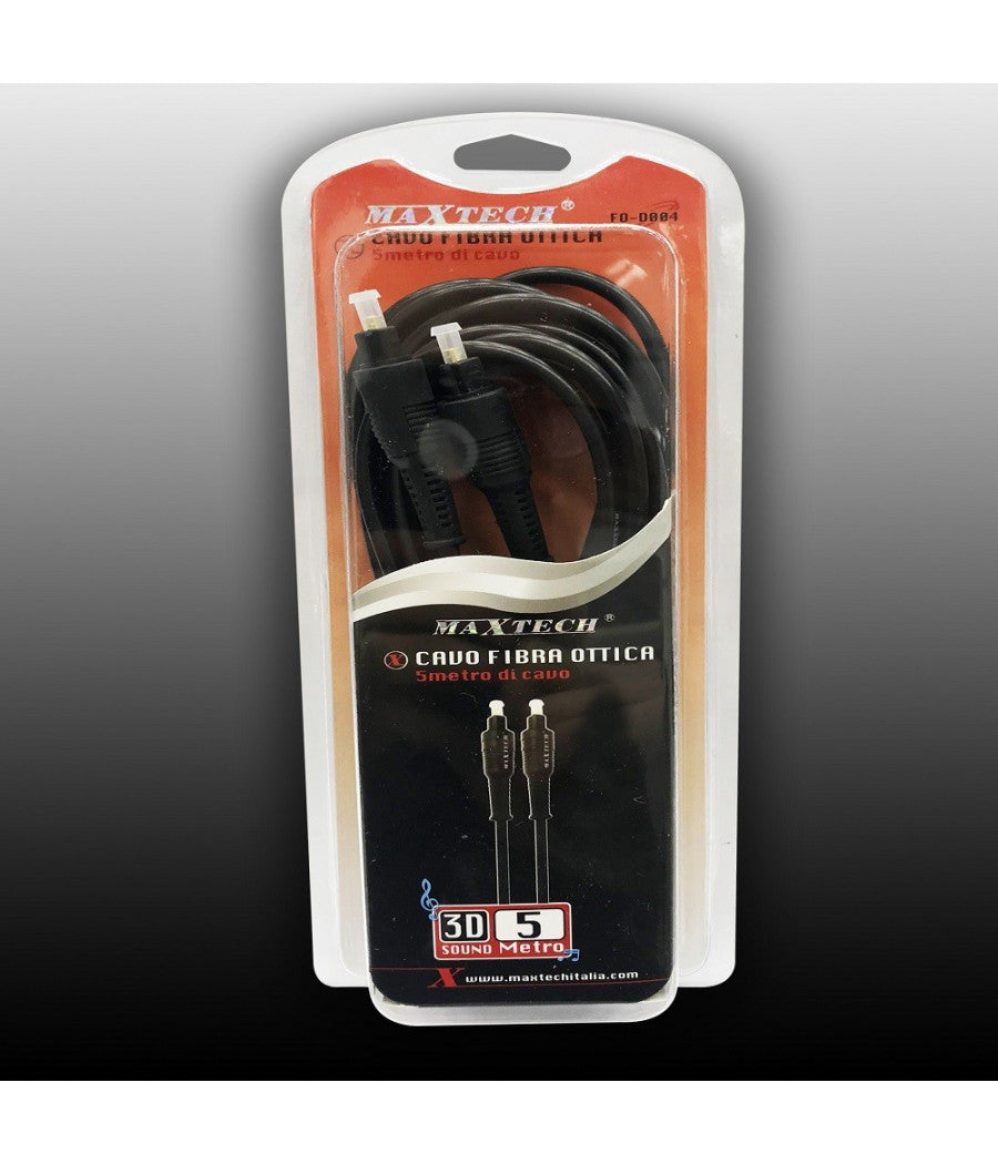 Cavo Fibra Ottica 5 Mt 3d Sound Digital Surround Audio Digitale Fo-d004 Maxtech         