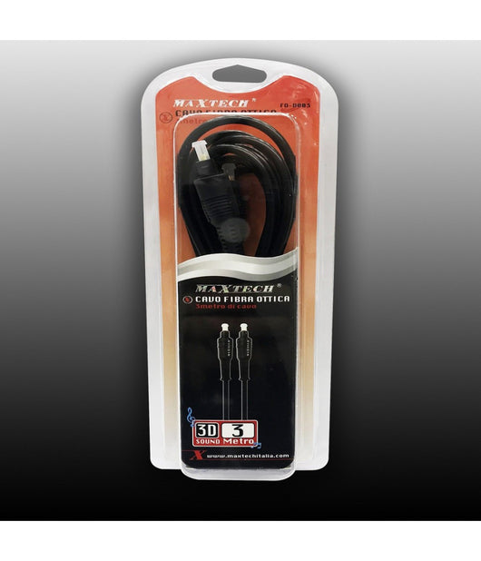 Cavo Fibra Ottica Da 3 Metri Digital Surround Audio Digitale 3d Maxtech Fo-d003         