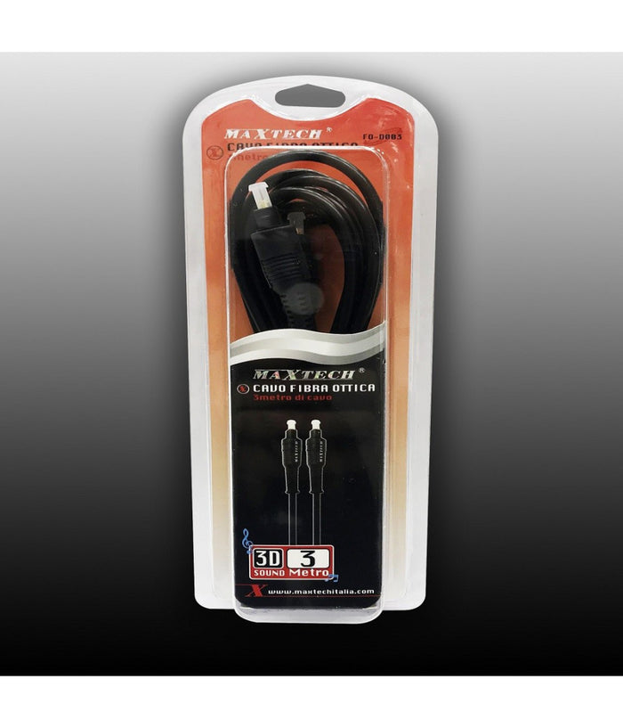 Cavo Fibra Ottica Da 3 Metri Digital Surround Audio Digitale 3d Maxtech Fo-d003         
