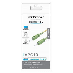 Cavo Fibra Ottica Monomodale 9/125 Sc-apc 10 Mt Per Router Notebook Fo-d005-10m         