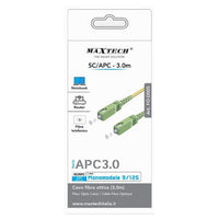 Cavo Fibra Ottica Monomodale 9/125 Sc-apc 3 Mt Per Router Notebook Fo-d005-3.0m         