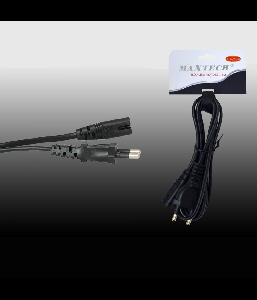 Cavo Filo Alimentatore Alimentazione Elettrica Spina 1,8 Metri Maxtech E-ca/alim         