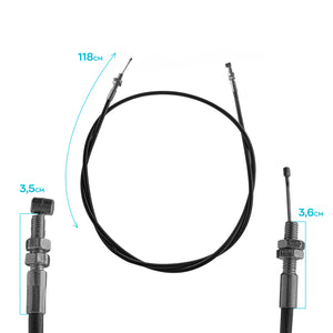 Cavo acceleratore universale filo del gas da 118cm compatibile con motozappe tosaerba scooter e quad