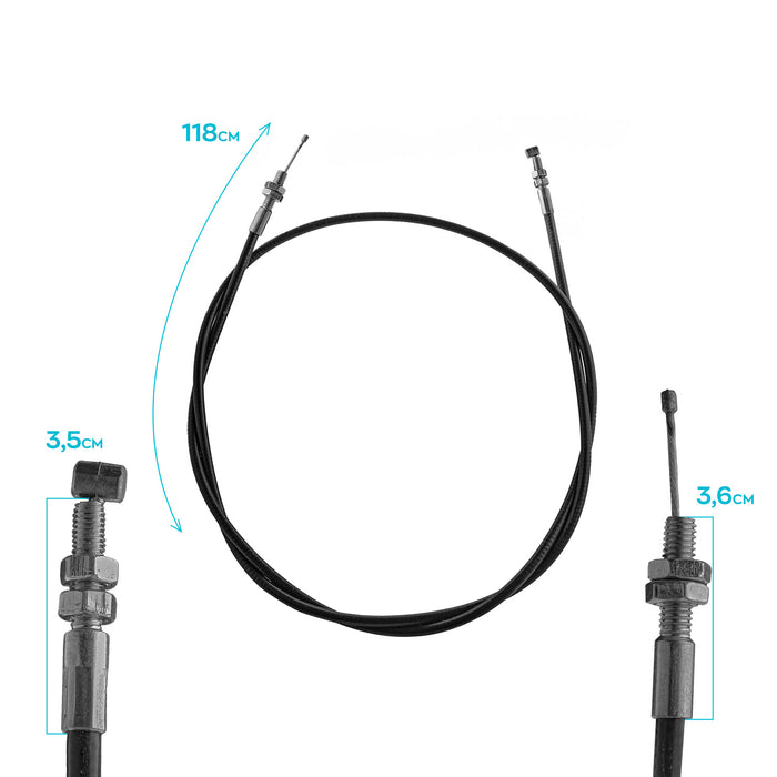 Cavo acceleratore universale filo del gas da 118cm compatibile con motozappe tosaerba scooter e quad