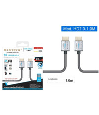 Cavo Hdmi 2.0 4k Ultra Hd 1 Mt High Speed 18gb/s Audio Video Cavetto Hd2.0-1.0m         