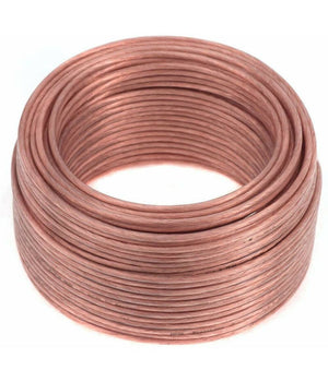 Cavo Hifi Audio 10mt Rame Per Casse Altoparlanti Speaker Diffusori Trasparente         