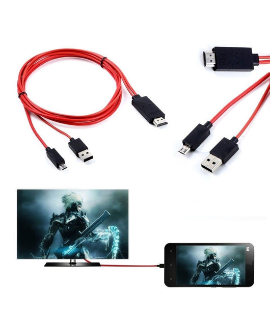 Cavo Mhl Per Samsung Galaxy S3 S4 S5 Note 2 Note 3 Hd Micro Usb A Hdmi Hdtv         
