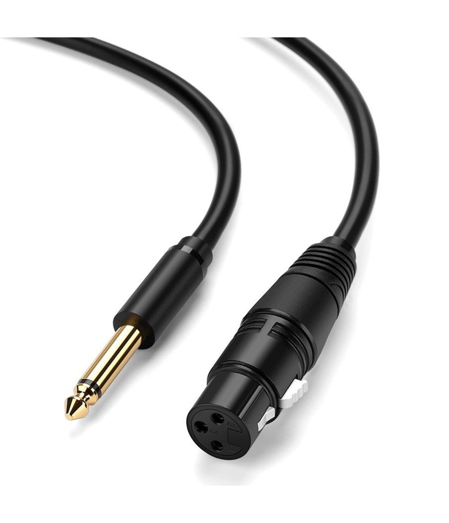 Cavo Per Microfono Jack Tripolare Mono Xlr 6,5 Mm Cavo Jack M/f 5mt         