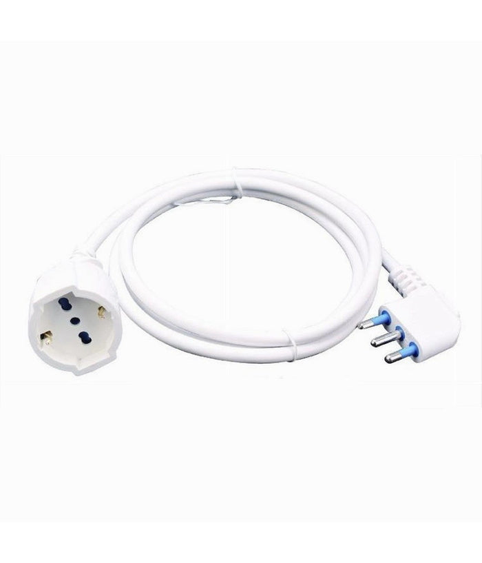 Cavo Prolunga Con Spina 16a Presa Schuko Bivalente 3 Metri Colore Bianco 83286         