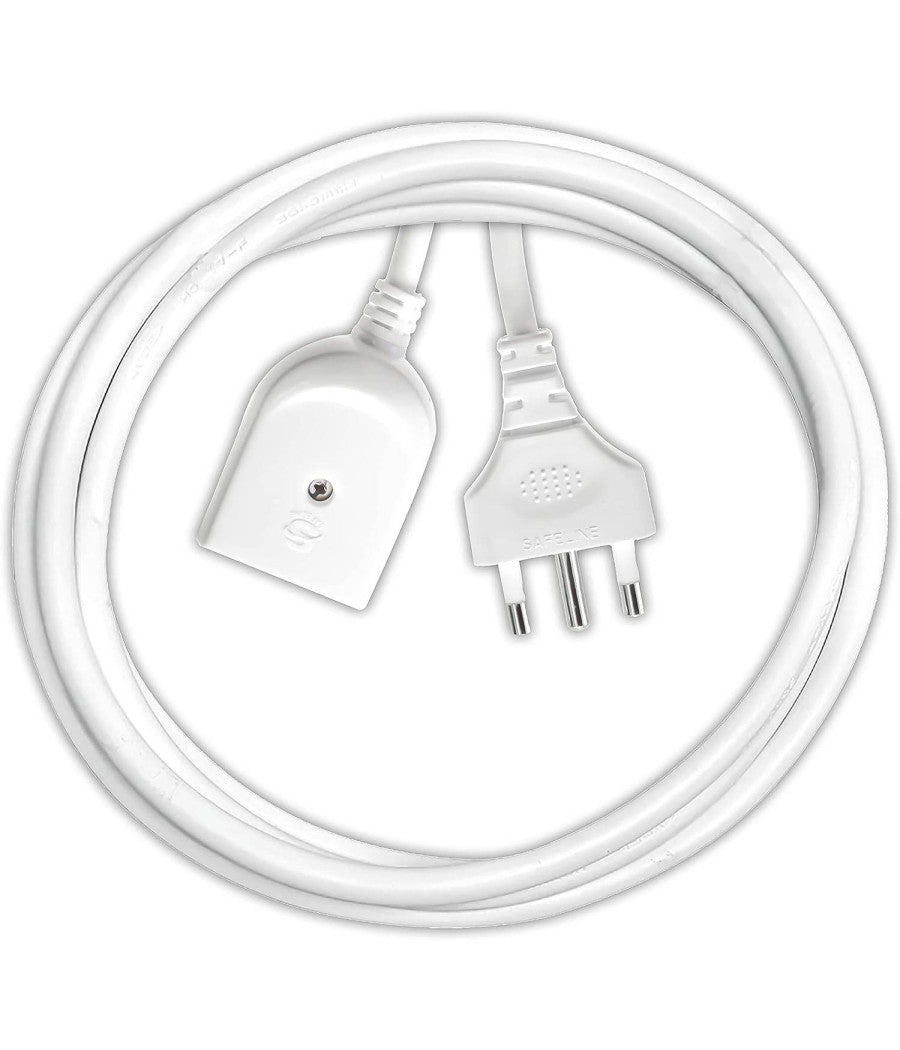 Cavo Prolunga Elettrica Da 3 Metri Con Spina Da 16a Presa Bipasso 10a 16a Bianco         