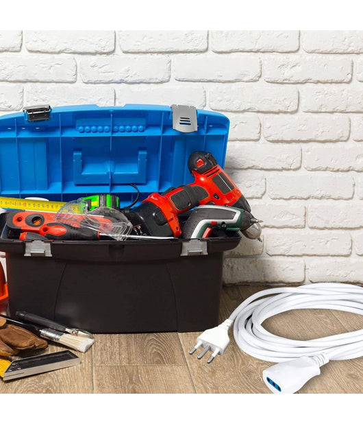 Cavo Prolunga Elettrica Da 3 Metri Con Spina Da 16a Presa Bipasso 10a 16a Bianco         
