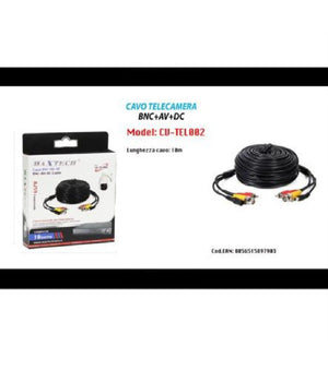 Cavo Prolunga Telecamera Bnc Audio Video Videosorveglianza 10mt Cv-tel002 Maxtech         