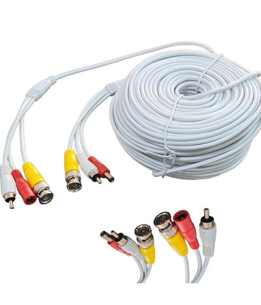 Cavo Prolunga Telecamera Rca Bnc Audio Video Alimentazione 10 20 30 50 Metri     -30 Mt   -
