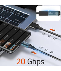 Cavo Prolunga Type-c Maschio-femmina 2mt Ricarica 100w Risoluzione 8k 20gbps T20g2         