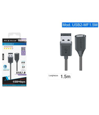 Cavo Prolunga Usb 2.0 Maschio A Femmina Pc Computer 1,5mt Maxtech Usb2.0-mf1.5m         