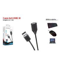 Cavo Prolunga Usb 2.0 Maschio A Femmina Pc Computer 1,5mt Maxtech Usb2.0-mf1.5m         